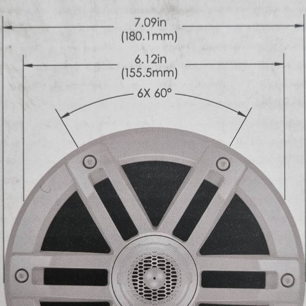 Rockford Fosgate M0-65B 16,5cm Decken-Lautsprecher Marine Boxen Boot Bad M065B schwarz 250 Watt